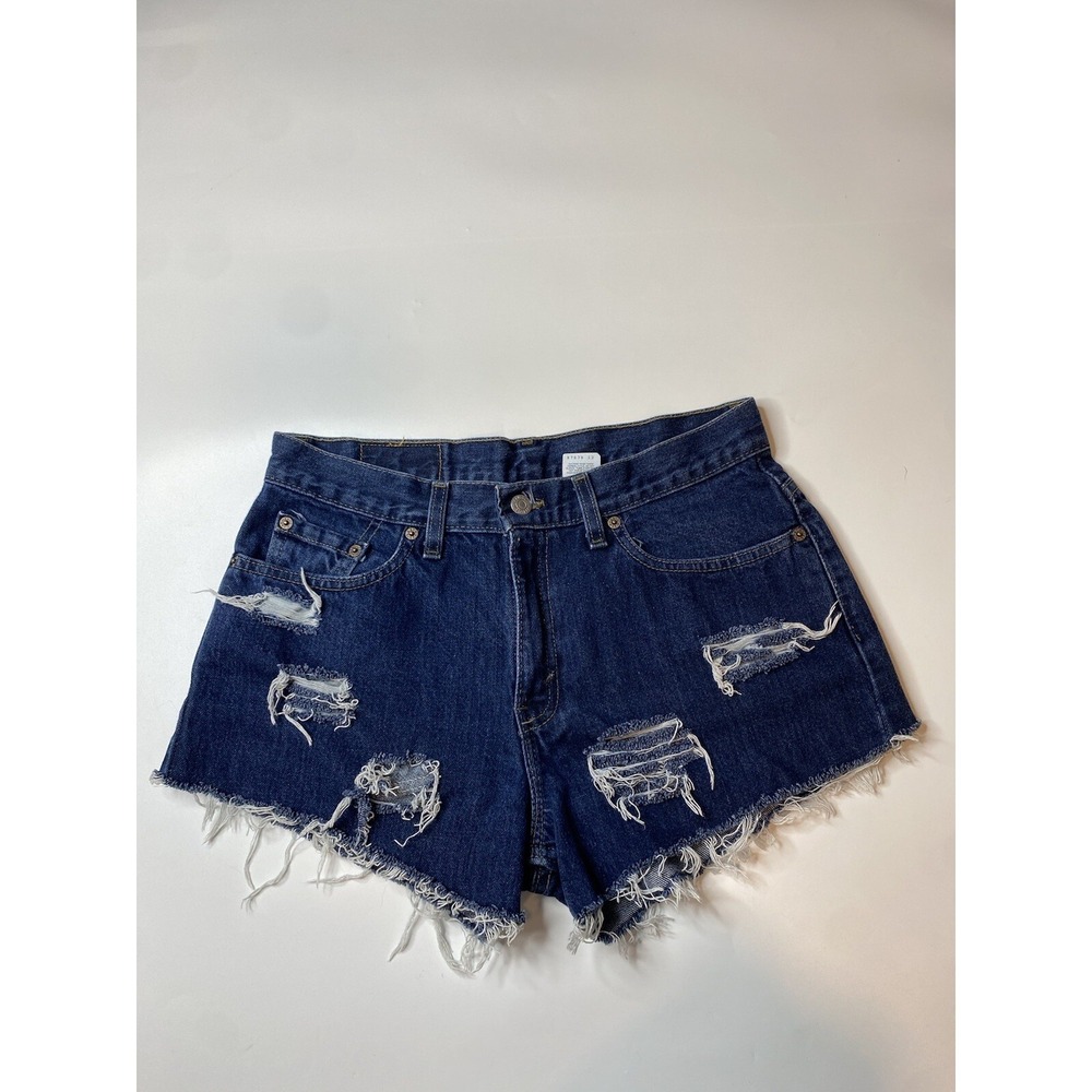 Levi's 515 Cut Off Shorts Women's 10 3" Dark Blue Wash Made In USA